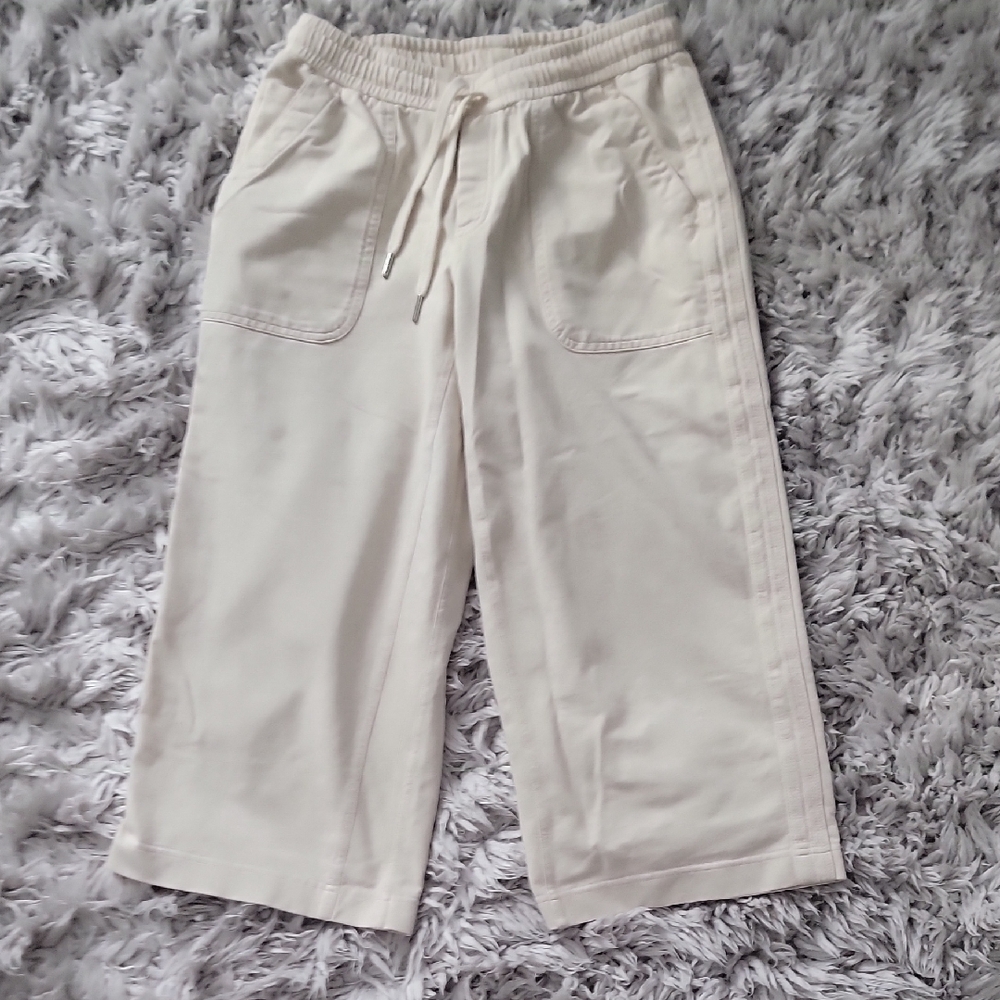 Athleta Heathered Wide Leg Cropped Pants